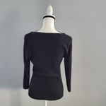 August Silk Knits Silk Blend Beaded Collar Black Sweater M Photo 1