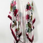Anthropologie  Velvet Ruana Kimono Floral Print Size OS Photo 0