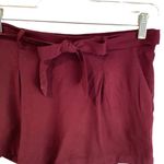 Ambiance Apparel High Waist Burgundy Shorts w/ Pockets WORN ONCE Size S Red Photo 1