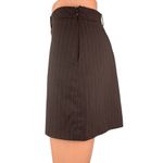 ZARA NEW  Women's Brown Blue Pinstriped Preppy School Girl A-Line Mini Skirt Sz L Photo 1