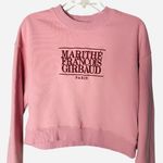 Marithé + François Girbaud Paris Pink Cropped Logo Sweatshirt Size M Size M Photo 0