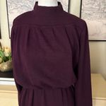 St. John Vintage Burgundy Knit Long Sleeve Dress Size 14 Photo 1
