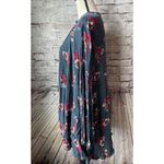 Free People  Green Floral Relaxed Tunic Long Sleeve Blouse Women’s‎ Shirt XS Photo 2