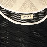 L'Agence  Women’s Black Mesh Top with White Trim and off White Band Size 4 Photo 2