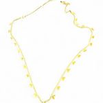 Madewell  Yellow Gold Tone Necklace Short Semi Circle Charm Disks Womens Quality Photo 0