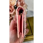 Gucci GG Marmont Pink Python Leather Compact Wallet Photo 2