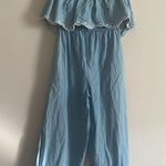 Jessica Simpson Chambray Embroidered Sleeveless Jumpsuit Photo 5