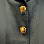 St. John Sport Black Twill Cotton Blazer Gold Hardware Size Small Photo 3