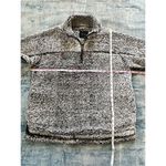 Elodie Gray Faux Fur Sherpa Fluffy 1/4 Zip Pullover High Neck Sweater Women's XL Photo 4