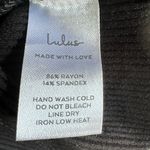 Women’s Black Ribbed Lulu’s Dress Crisscrossed Chest With Side Slit ￼ Size XL Photo 4