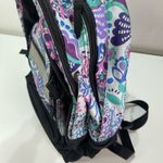LL Bean Backpack Colorful Floral School College Work Padded Multi Pocket Boho Blue Photo 4