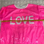 Blakely Blakeley Pink Sequin LOVE Top Size 3X Photo 8
