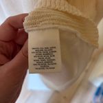 Anthropologie  Moth EUC Women's Cream Marled Knit Split Back Chiffon Sweater XS Photo 3