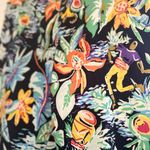 🌸3 for $20🌸 Finity Caribbean Tropical Hibiscus Floral Capri Pants Womens 12 Vtg Black Photo 2