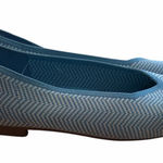 VIVAIA Margot Square Toe V Cut Denim Blue Flats Size 9 Photo 0