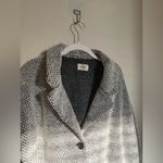 Marine layer  Birdseye Blazer Sz XL Cardigan Jacket Black & White Textured Knit Photo 2
