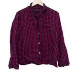 Madewell Red Black Gingham Long Sleeve Pajama Top Sz S Photo 0