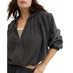 American Eagle AE Aerie Soft Life Full Zip Sweatshirt Smoked Gray NWT Small Photo 2