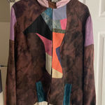 Chico's Multicolor Patchwork Silk Blend Blazer Jacket size 3(XL) artsy boho Photo 0