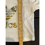 Adidas Cropped White Logo Athletic Tee Size Small Boxy Workout Photo 6