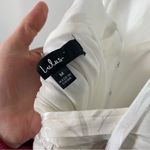 Lulus  Pleating Up White Satin Jacquard Pleated Midi Dress‎ size medium bridal Photo 3