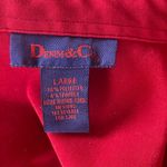 Denim & Co . women's large red long sleeve collared button down shacket Photo 8