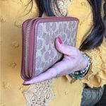 Coach Authentic  1941 crossgrain leather continental zip around wallet/Wristlet Photo 9