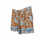 CeCe Floral Linen Blend Shorts Blue/Brown Floral print – Size M (NWT) Photo 1
