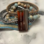 Victoria Emerson  Blue and Brown Beaded Bracelet Photo 2