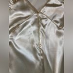 Maniju Manifu Sleek Satin Maxi Dress in Cream Size Small Photo 7