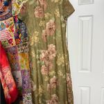 J.B.S. Olive Green Floral Maxi Dress​ Pink Size 8 Photo 2