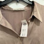 Abercrombie & Fitch Brand New Satin Taupe Button Down Shirt XXL Photo 2