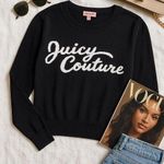 Juicy Couture NWT  black knit crewneck sweater size small Photo 0