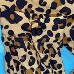 AMARYLLIS leopard print button up high low bow tie neck long sleeve NEW size 3X Tan Photo 4