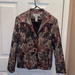 Sag Harbor Vintage Tapestry Floral Blazer Women’s Size 16 Long Sleeve Jacket Photo 2