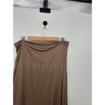 Paisley Vine Women Brown Tiered Ruffle Skirt Size L Stretch Boho Artsy Lagenlook Size M Photo 3