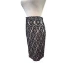 Worthington  Black Lace Pencil Skirt Knee Length Size 10 Photo 1