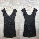 Lovers + Friends NWT  black sequin mini‎ dress women’s size M Photo 3