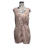Cloth & Stone Pink Tie-Dye Romper Size M | Button Front Soft Wash One Piece Photo 1