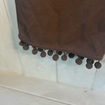 AQUA  Black Crop Pants with Pom-Pom Trim | Size Small Photo 3