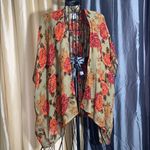 Gold Coast 100% polyester Floral Kimono with Red and Orange Roses Size undefined Photo 0