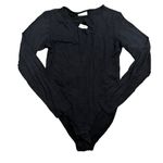 Topshop  Cut-Out Long Sleeve Bodysuit in Black, Size 12/L​​​ Photo 0