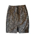 White House | Black Market WHBM Leopard Business Casual Pencil Skirt Sz 8 Stretch Cotton Blend Knee Length Photo 2
