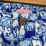 Lilly Pulitzer  Blue Elephant Print Slim Fit Chino Pants 2 Preppy Slacks Womens Photo 6