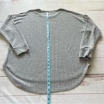 Chaser  Womens Gray Waffle Knit Thermal Top Button Long Sleeve Tunic Top … Photo 5