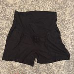 Old Navy Maternity Rollover-Waist Linen-Blend Shorts 5-inch inseam in Black Jack Photo 0