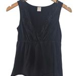 Old Navy Vintage Y2K Black Lace V-neck Perfect Fit Tank Top Goth Grunge Size XS Photo 0