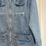 Liz Claiborne VTG 90s Petite Medium Liz Authentic Full Zip Denim Field Jacket Multiple Pockets Photo 7