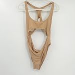 SKIMS Womens Neutral Signature Swim Cut Out Monokini One Piece Swimsuit Size L Photo 2