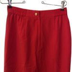 Block island Vintage Petites By Marina Pappas Red Pencil Skirt Midi Photo 5